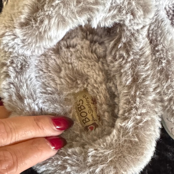 BOBS from Skechers Cat Print Slippers - Gray and Cream - Picture 4 of 5